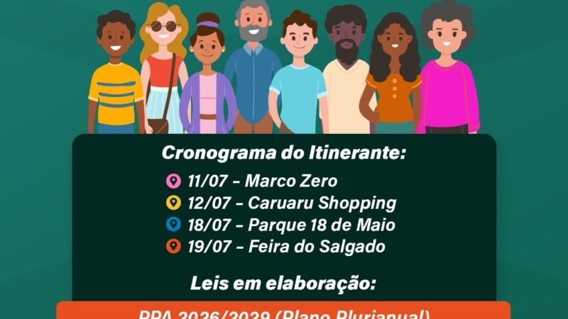 Consulta pública Avança Caruaru chega com versão itinerante