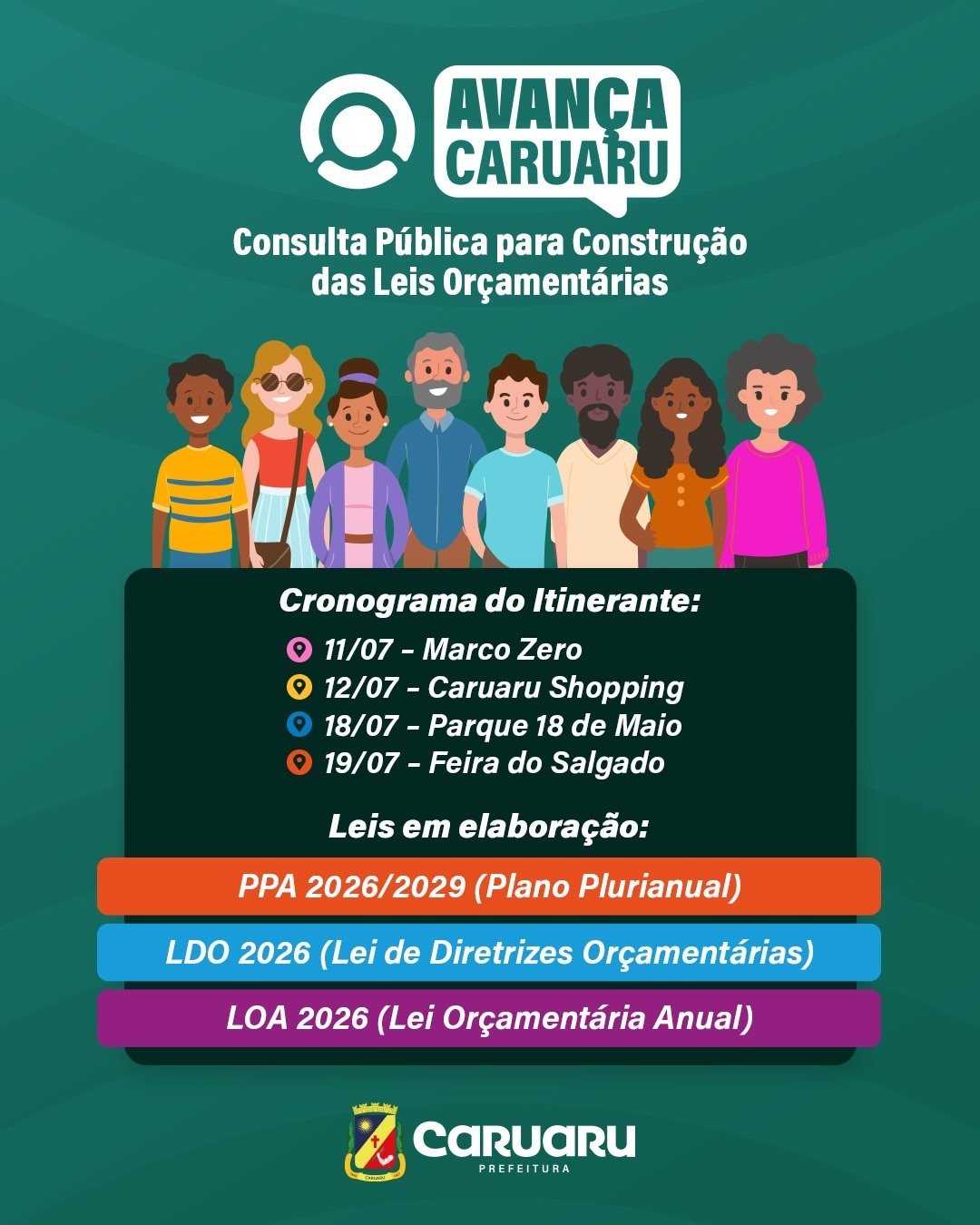 Consulta pública Avança Caruaru chega com versão itinerante