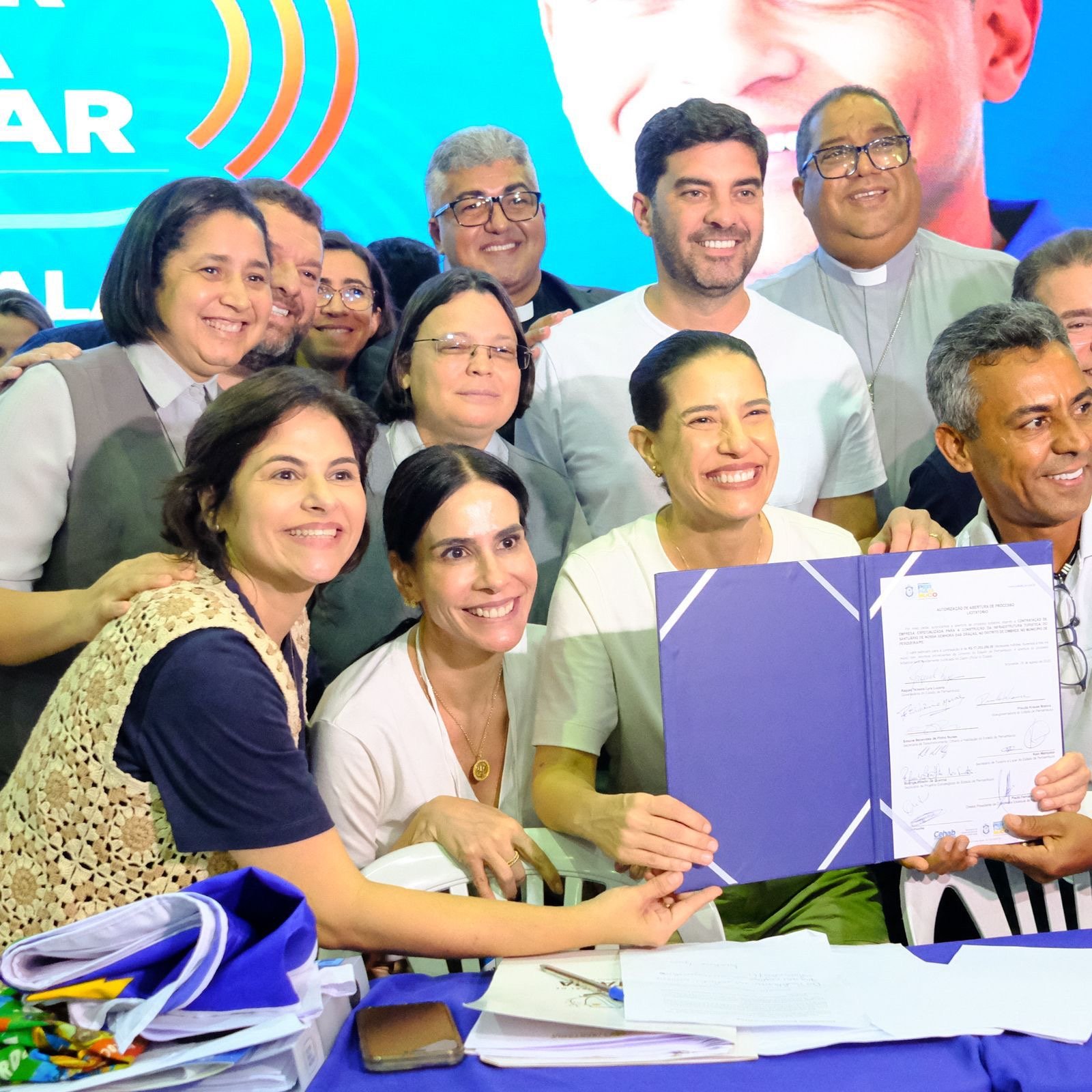 Kaio Maniçoba celebra , ao lado da governadora Raquel Lyra, investimento de R$ 17 milhões na requalificação do Santuário de Cimbres, em Pesqueira