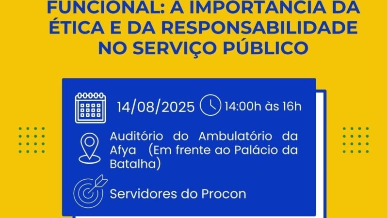 Prefeitura do Jaboatão promove palestra sobre código de conduta funcional para servidores do Procon