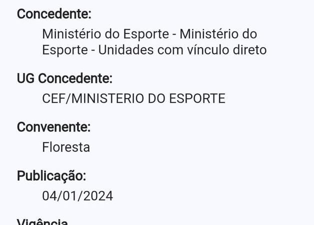 Convênio para reforma do estádio de Floresta está vigente, mas recurso ainda não foi liberado