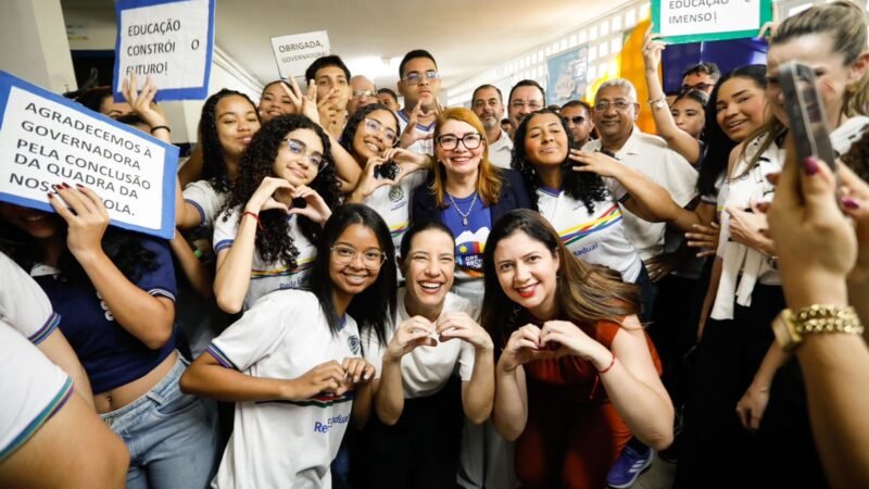 Governadora Raquel Lyra inaugura novas quadras poliesportivas no Recife e rede estadual de ensino chega a mais de 200 equipamentos entregues pelo Juntos pela Educação