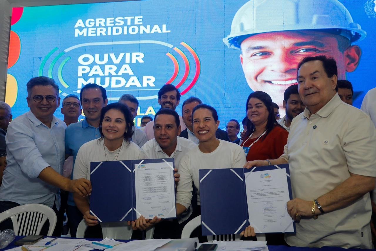 Governadora Raquel Lyra assina ordem de serviço para a Maternidade de Garanhuns e anuncia investimentos de R$ 140 milhões no Ouvir para Mudar do Agreste Meridional