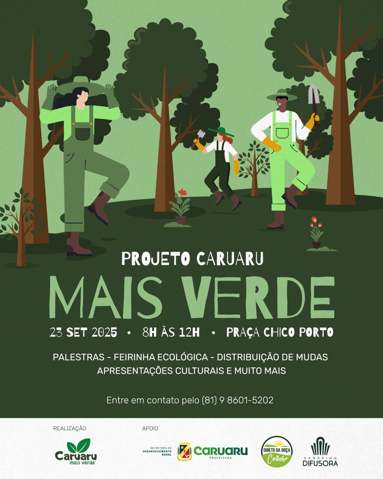 Caruaru promove ação ambiental em celebração ao Dia da Árvore