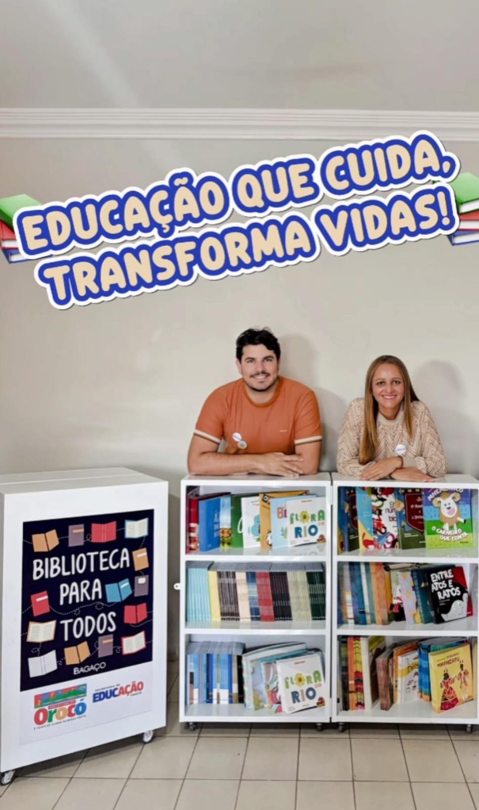 Prefeito de Orocó Ismael Lira lança Programa “Biblioteca para Todos” e garante bibliotecas móveis em todas as escolas municipais