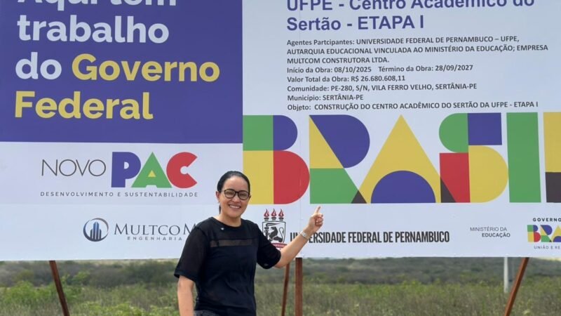 Ordem de Serviço para construção do Campus do Centro Acadêmico do Sertão da UFPE é assinada em Sertânia.