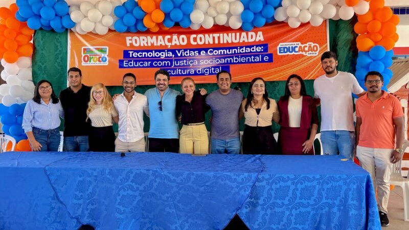 Professores da rede municipal de Orocó participam de formação continuada sobre tecnologia, cultura digital e justiça socioambiental