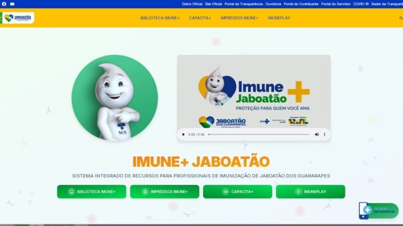 Prefeitura do Jaboatão dos Guararapes lança o IMUNE+Jaboatão, plataforma digital que irá fortalecer a imunização no município
