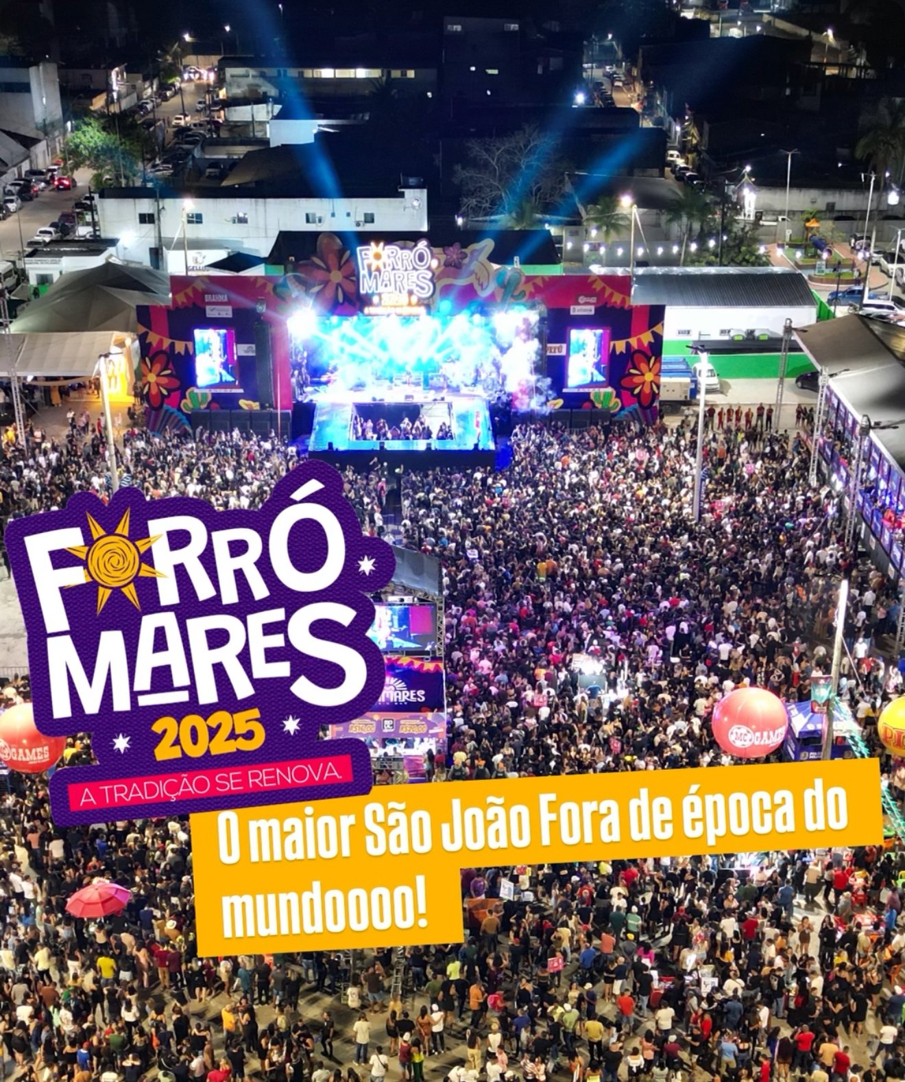 Palmares inicia a primeira noite do Forró Mares com o pátio Luiz Gonzaga lotado