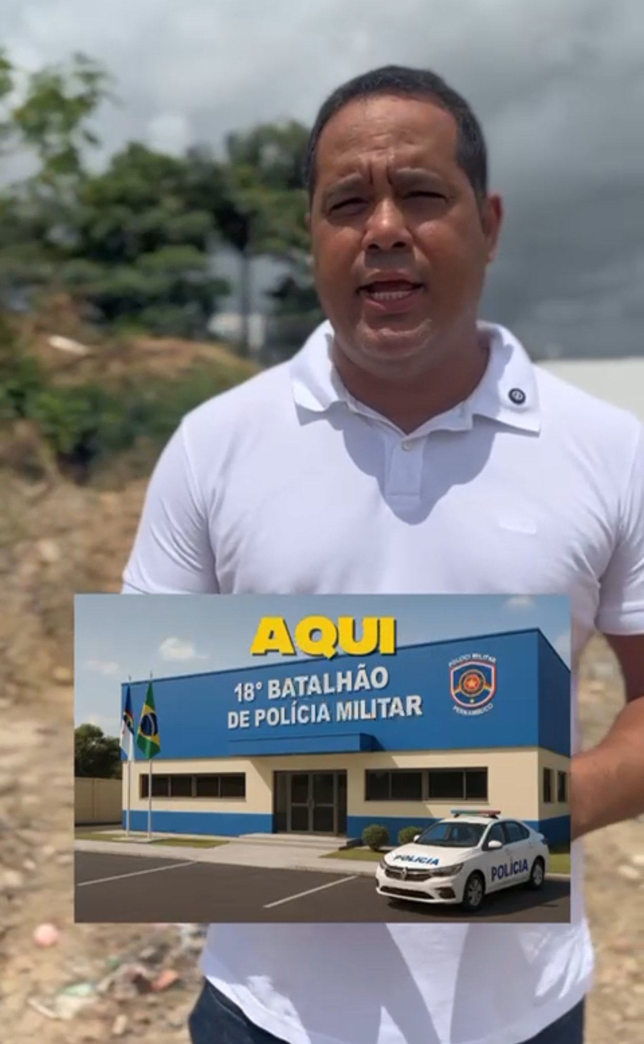 Deputado Jeferson Timóteo anuncia licitação do governo do estado da nova sede do 18º Batalhão da PM no Cabo de Santo Agostinho