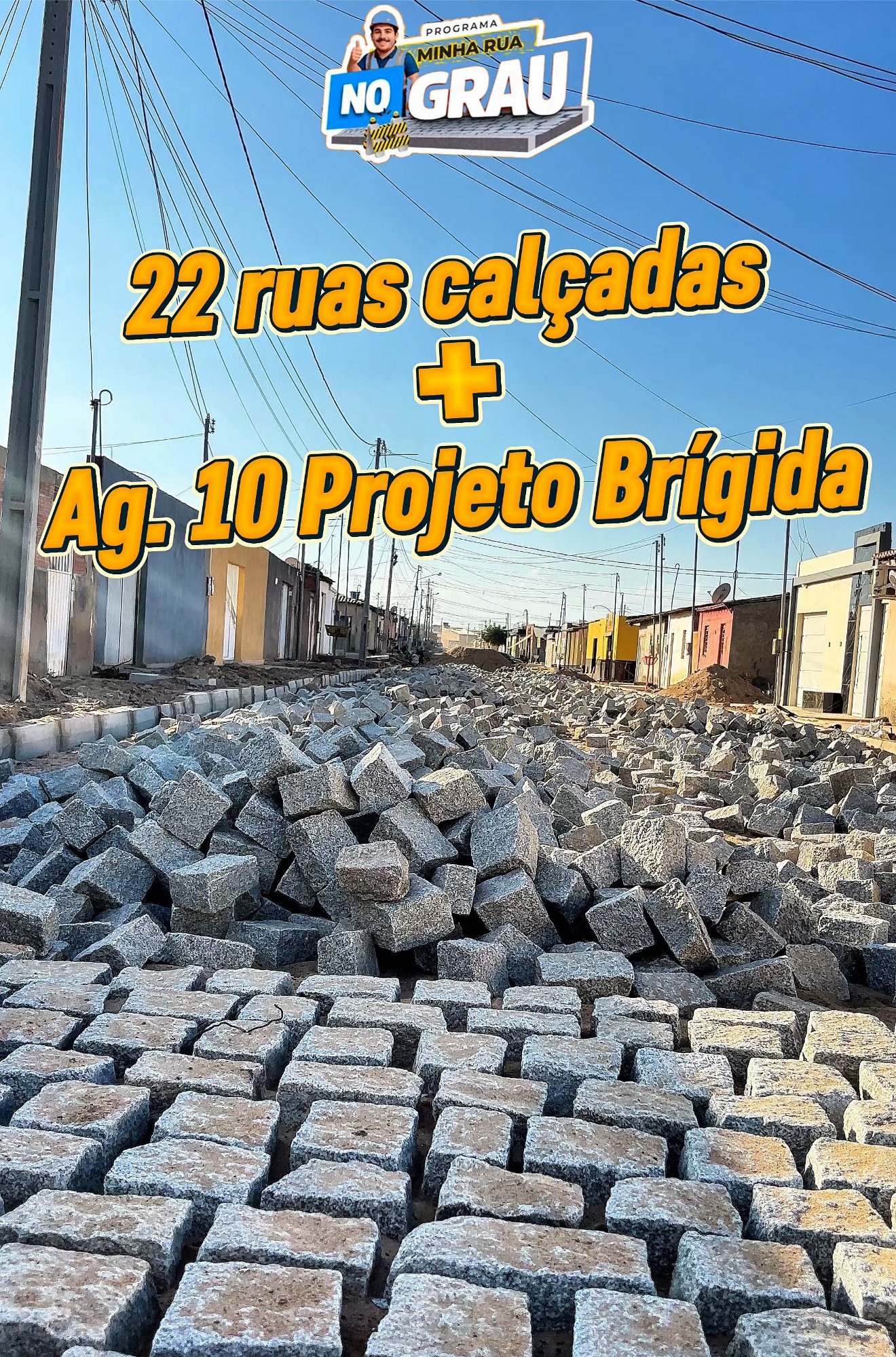Prefeito Ismael Lira vistoria obras do Programa Minha Rua no Grau em Orocó