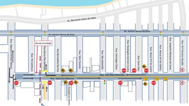 Prefeitura do Jaboatão faz mudanças no trânsito para dar mais fluidez para Av. Bernardo Vieira de Melo