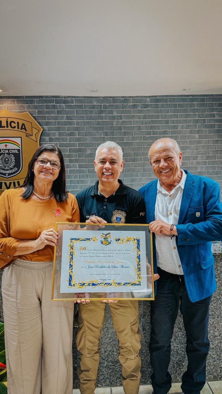 Delegado Jean Rockfeller recebe título de Cidadão Goianense em reconhecimento aos serviços prestados à segurança pública