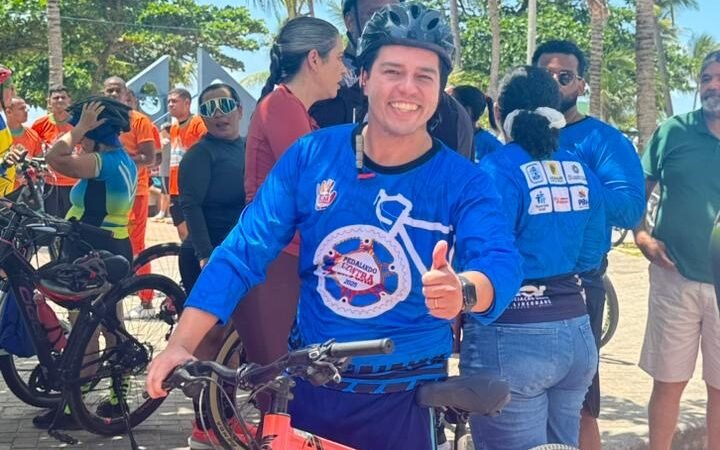 Túlio Arruda participa do Pedalando Contra as Drogas e destaca o papel do esporte na transformação social