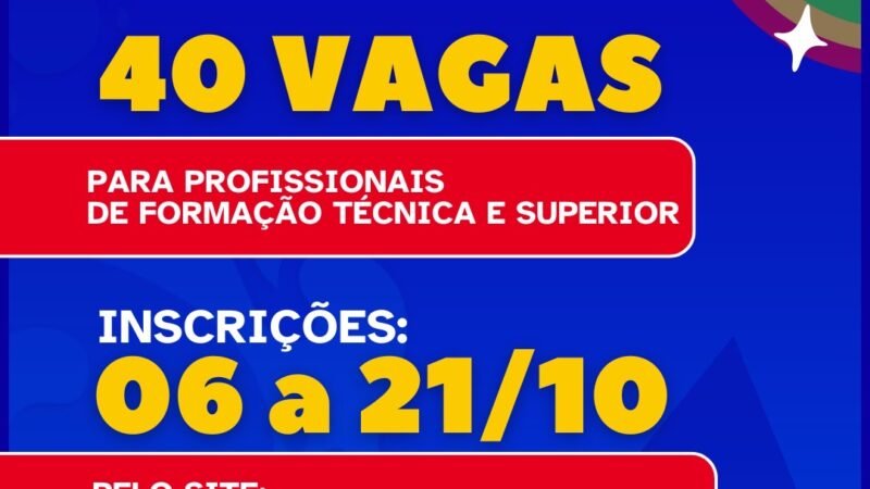 Começam hoje (6) as inscrições para a seleção simplificada da Secretaria de Recursos Hídricos e Saneamento de Pernambuco