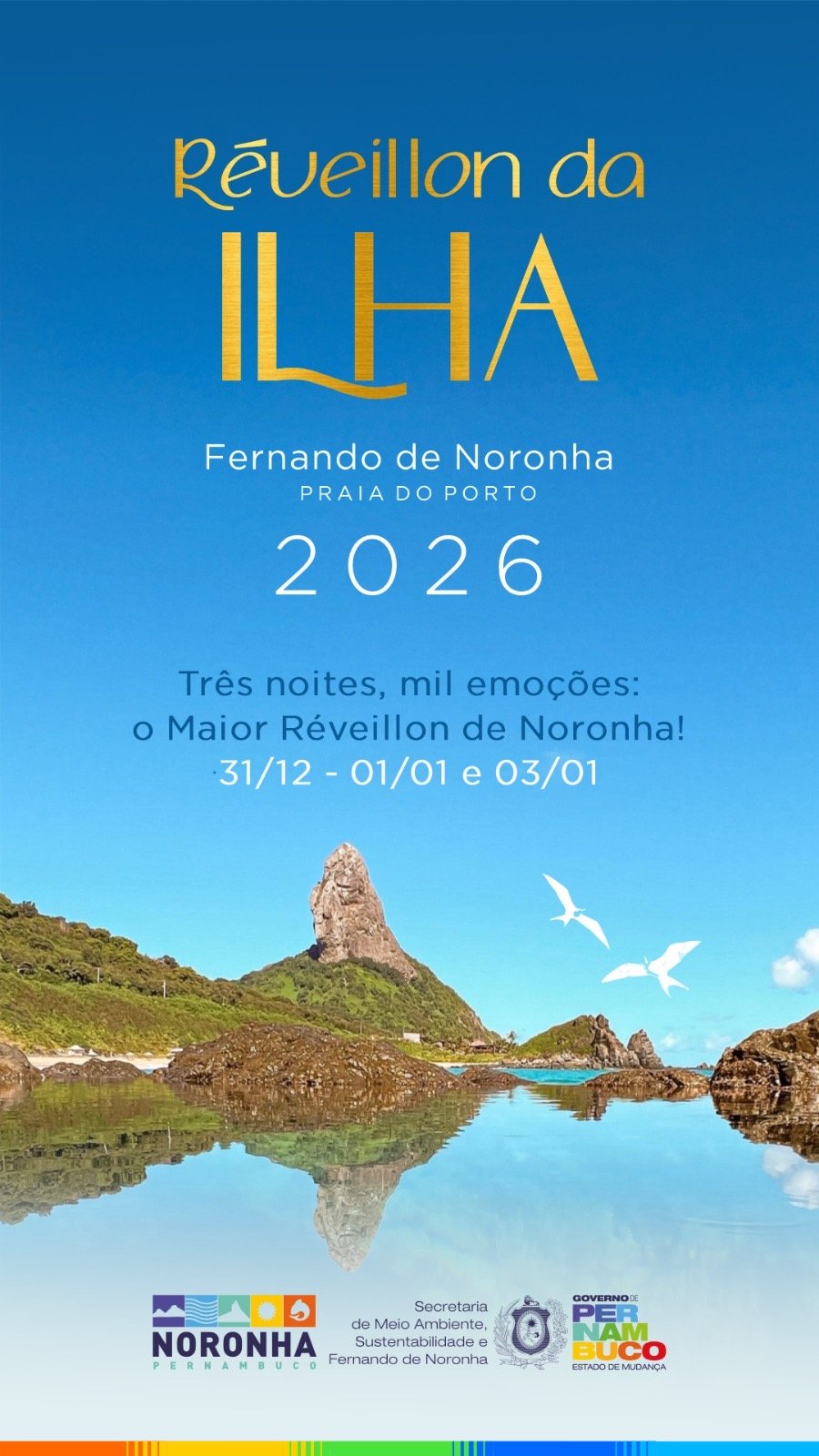 Réveillon da Ilha 2026 em Fernando de Noronha: três dias de celebração fortalecendo o turismo e economia local