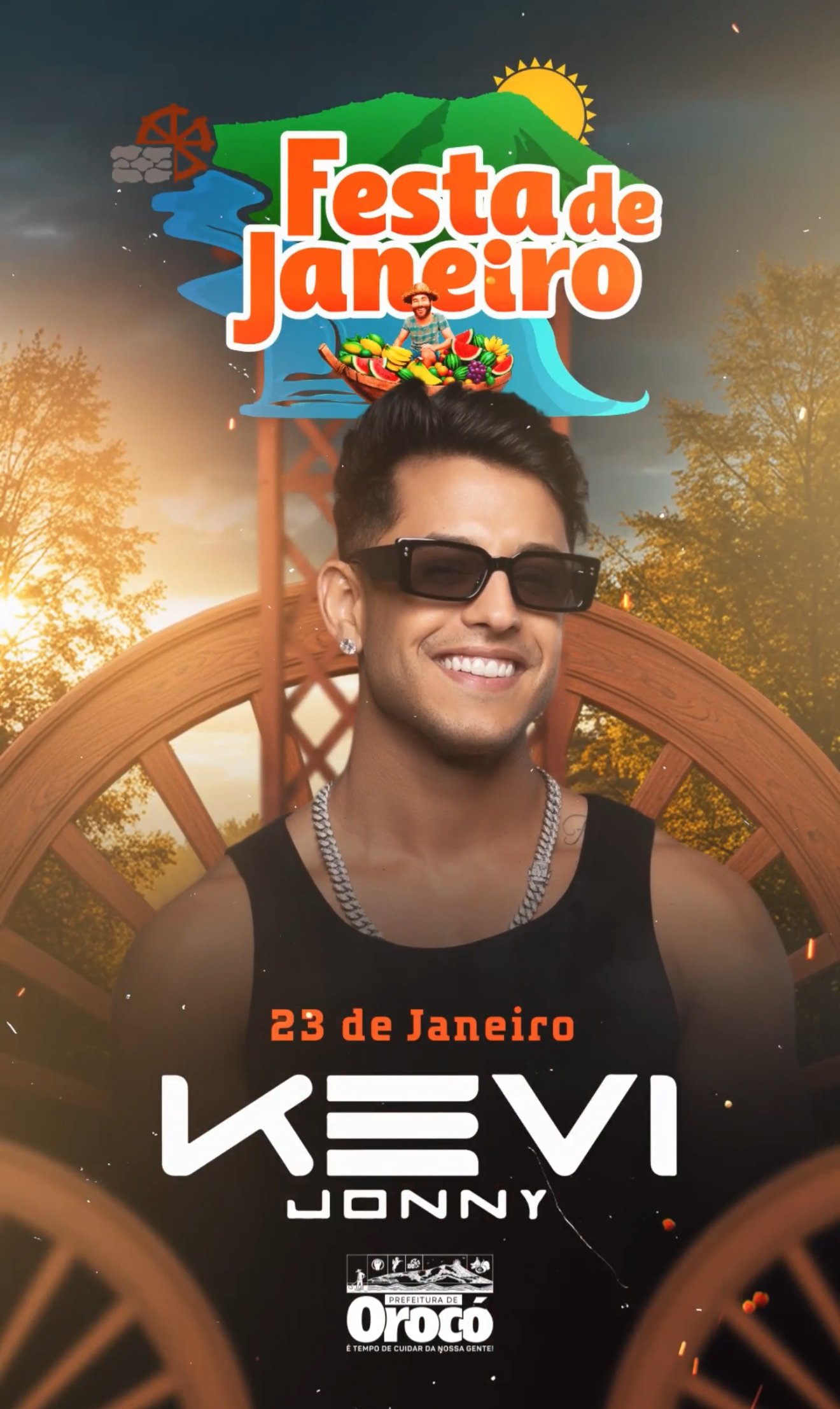 Prefeito Ismael Lira confirma o cantor Kevi Jonny como atração da Festa de Janeiro 2026