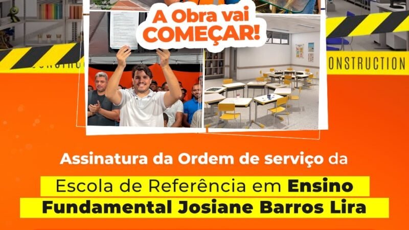 Prefeito Ismael Lira assinará ordem de serviço de escola de referência em ensino fundamental na quinta-feira (9) em Orocó