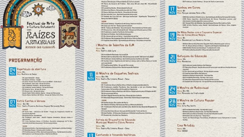 Prefeitura de Caruaru realiza 4ª edição do Festival de Arte e Cultura Estudantil