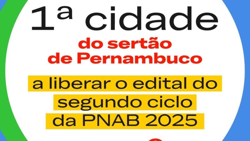 Prefeitura de Araripina lança Edital de Cultura Aldir Blanc com mais de R$ 600 mil para fortalecer a arte local