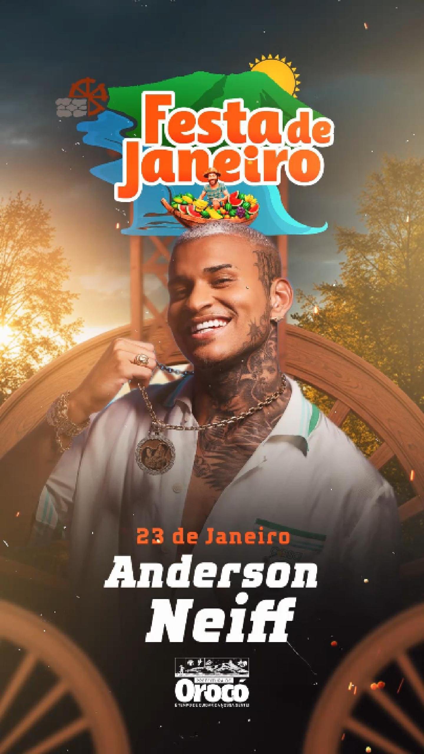 Prefeito Ismael Lira anuncia mais uma atração da Festa de Janeiro 2026: Anderson Neiff se apresenta dia 23