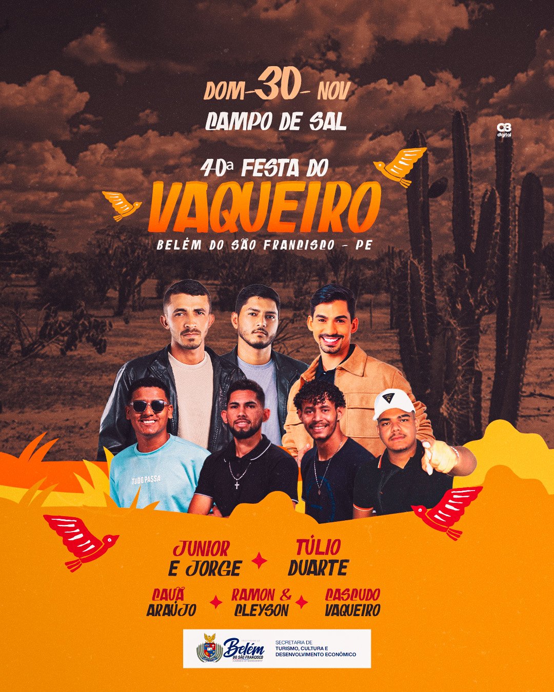 40ª Festa do Vaqueiro em Campo de Sal vai movimentar Belém do São Francisco com tradição, cultura e valorização dos artistas da terra