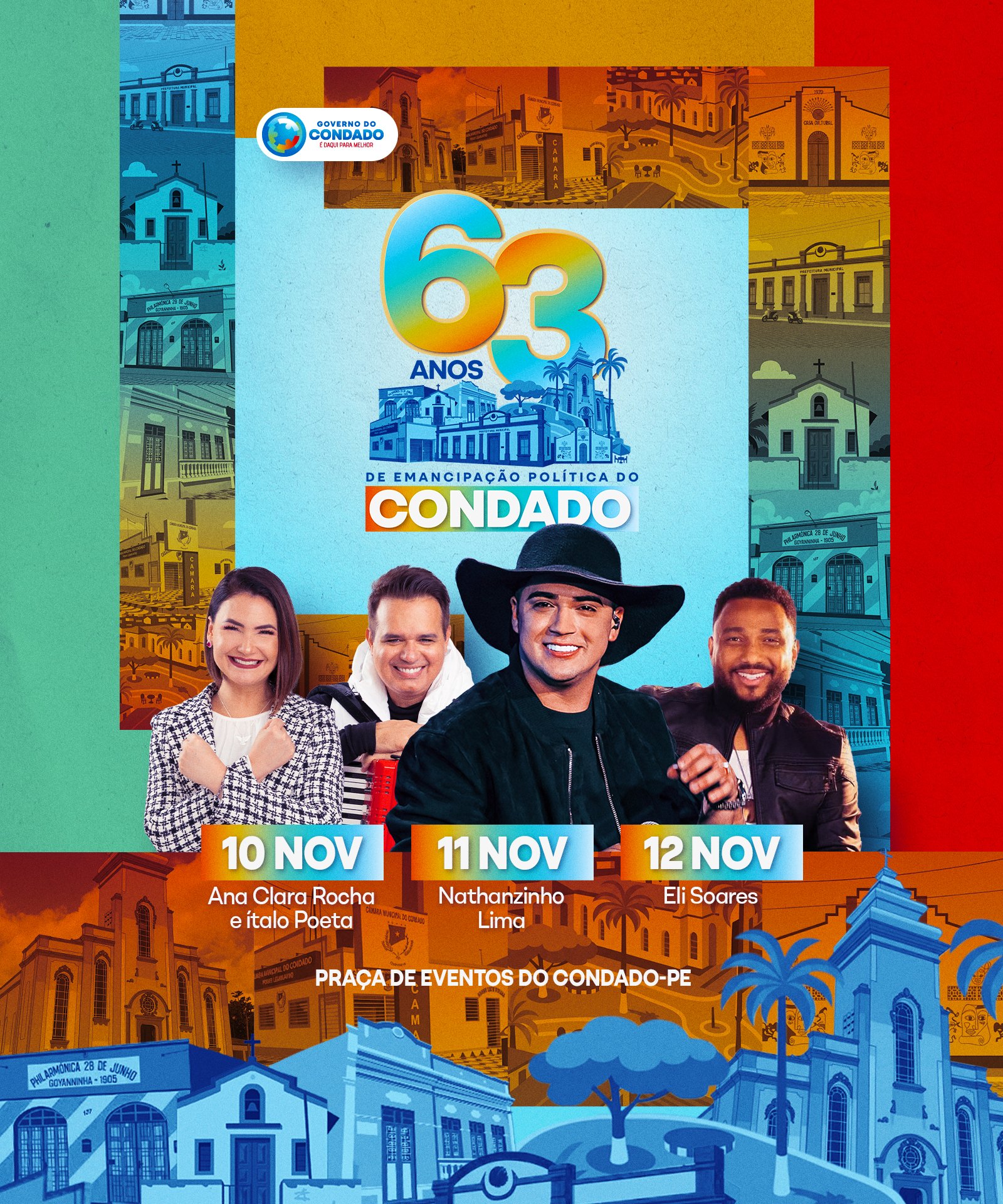 Condado divulga programação dos 63 anos de emancipação política da cidade