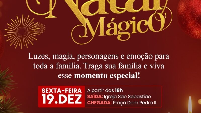 Parada Show Natal Mágico promete encantar Bom Conselho nesta sexta-feira 