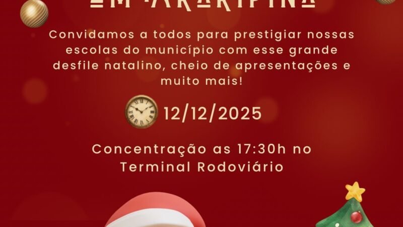 ARARIPINA REALIZA PRIMEIRA EDIÇÃO DO “NATAL ENCANTADO” COM DESFILE E PROGRAMAÇÃO ESPECIAL