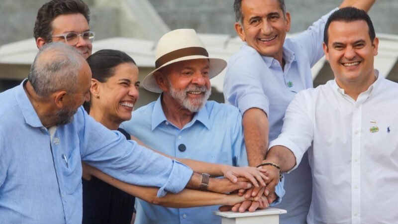 “Água deve ser sinônimo de benção”, destacou a governadora Raquel Lyra ao lado do presidente Lula na inauguração da Barragem Panelas II, após mais de 10 anos de espera