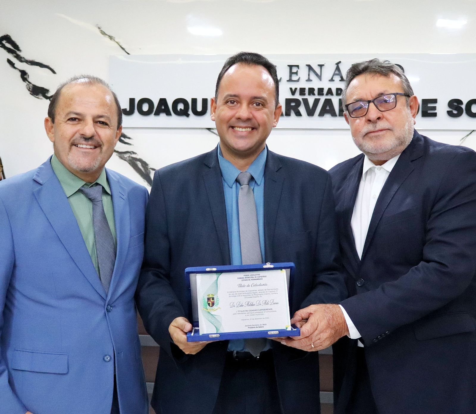 Câmara de Capoeiras concede Título de Cidadão a Pedro Melchior.