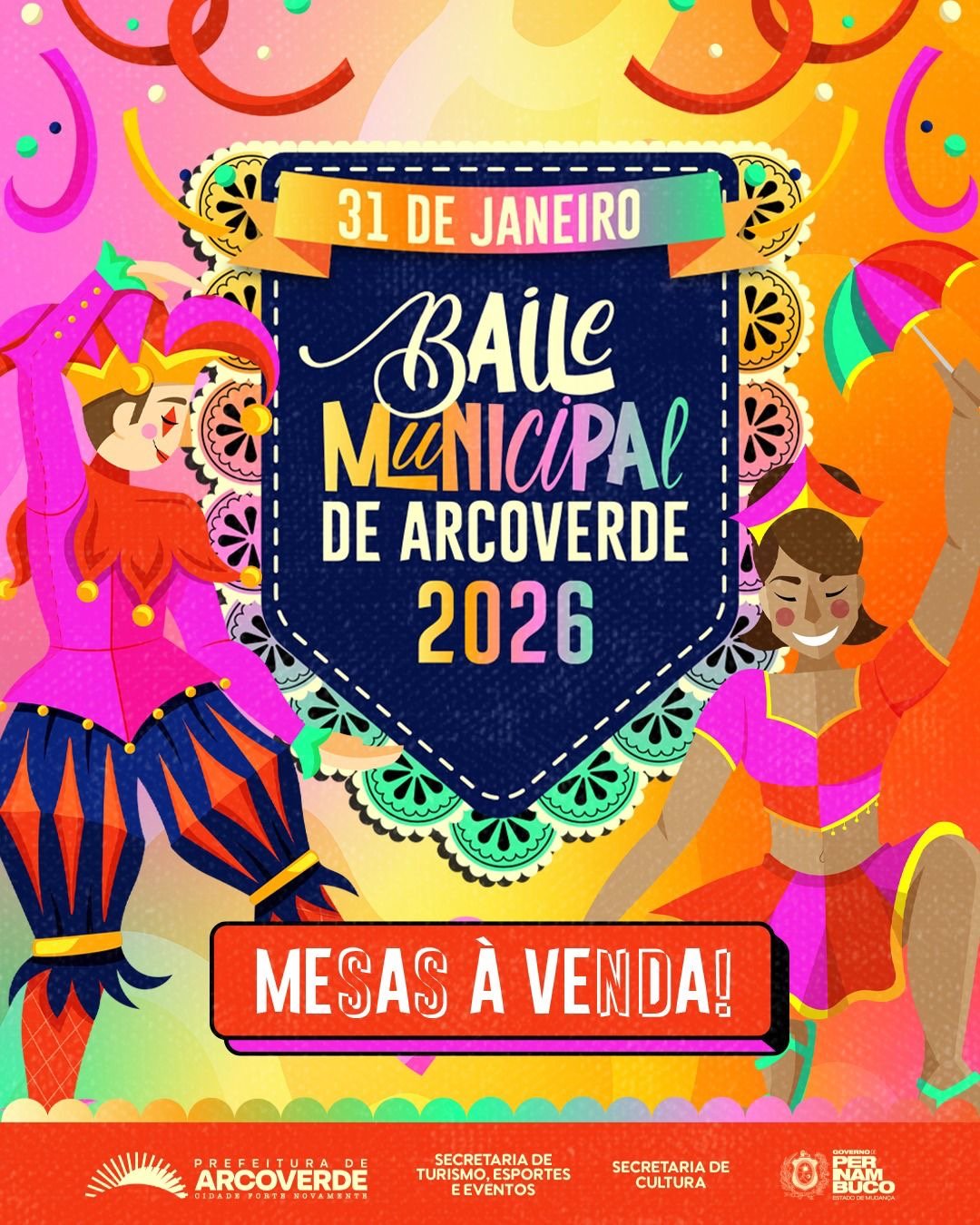 18º Baile Municipal abre o Carnaval de Arcoverde com vendas de mesas já disponíveis