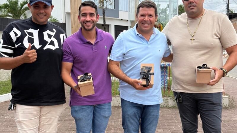 Irmãos empresários Brenio e Bráulio convidam prefeito Júnior de Beto e vice Neto Melo para inauguração da mais nova concessionária de motos e quadricículos da Mata Sul ‘Choque Motos’