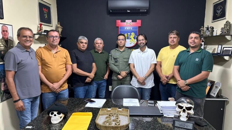 Em reunião no 24º Batalhão, Diogo Moraes pleiteia reforço na segurança de Taquaritinga do Norte