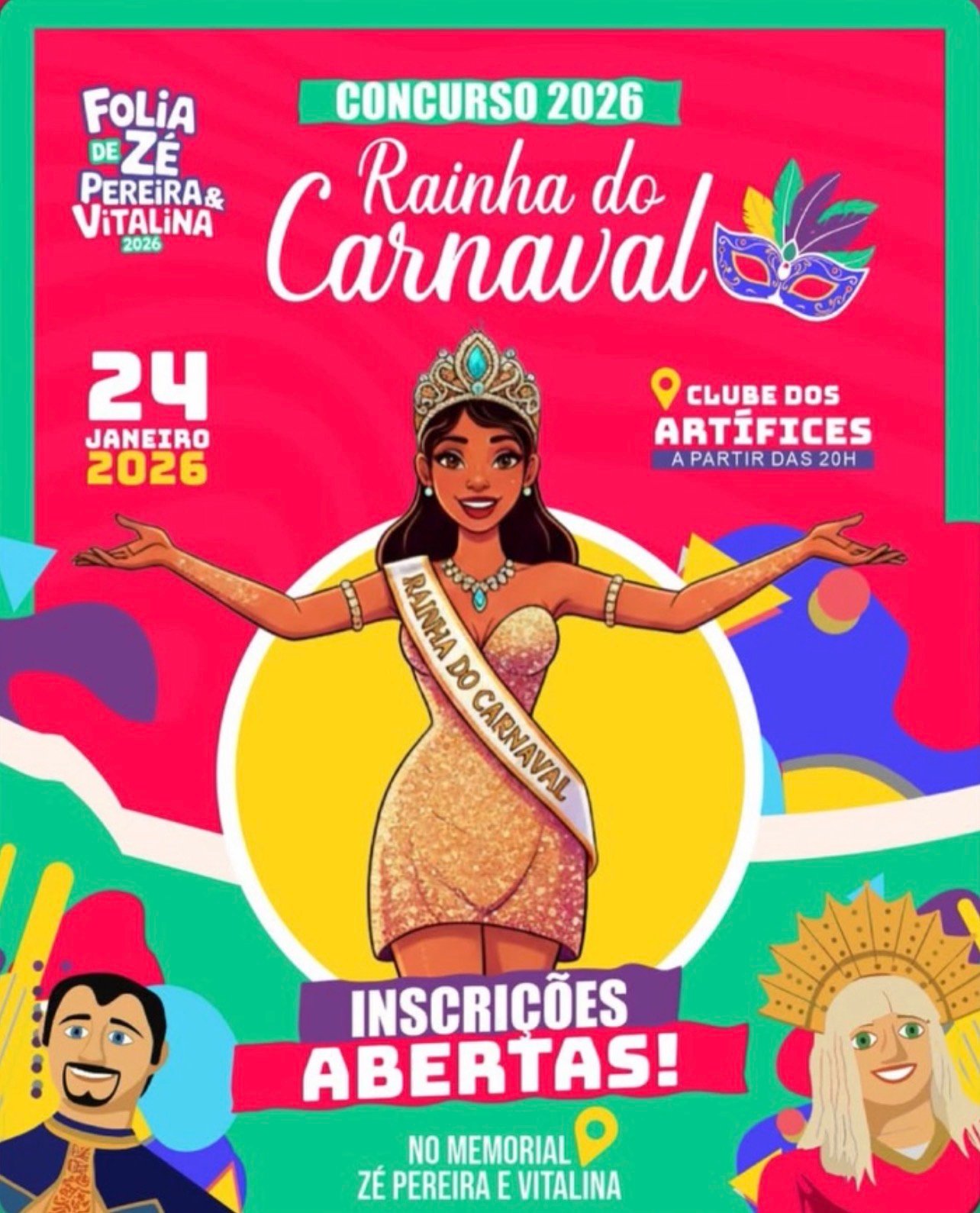 Prefeito Calby promove concurso da Rainha do Carnaval 2026 em Belém do São Francisco, no próximo dia 24 de Janeiro