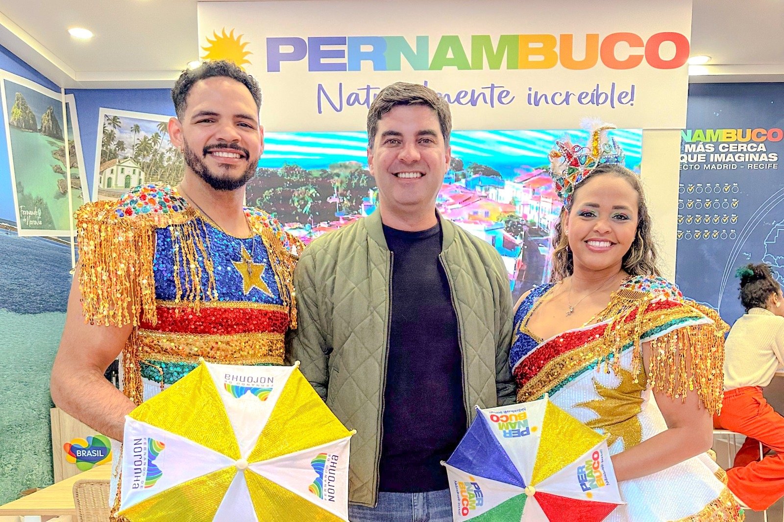 Kaio Maniçoba destaca parceria com Azul, TAP e Iberia que aumentou a frequência de voos semanais ligando Pernambuco à Europa na Fitur 2026, em Madri