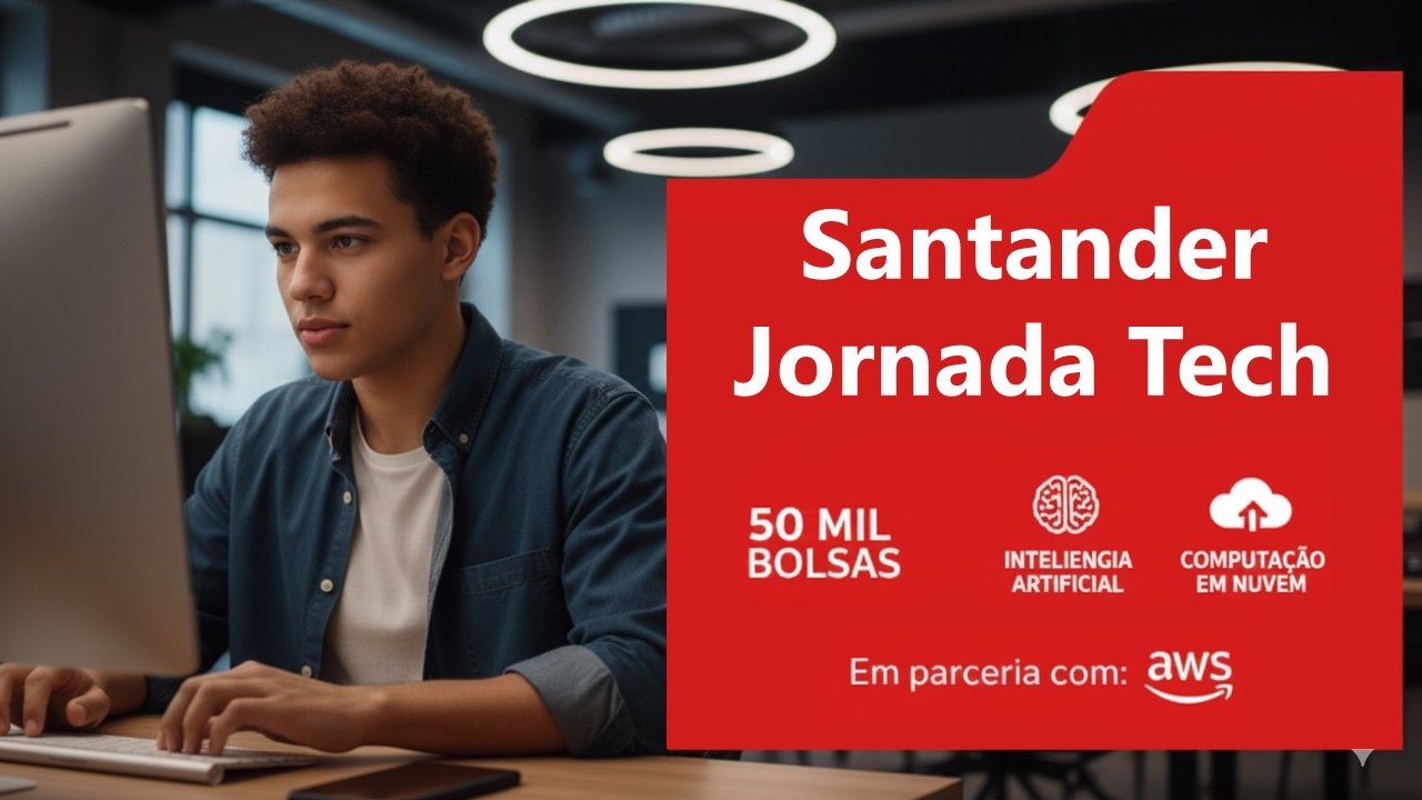 Pernambucanos podem concorrer a 50 mil bolsas gratuitas de capacitação em Cloud e IA Generativa do Santander em parceria com a AWS