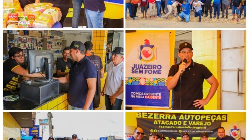 Parceria entre Prefeitura e iniciativa privada fortalece o Programa Juazeiro Sem Fome com doação de 100 cestas básicas