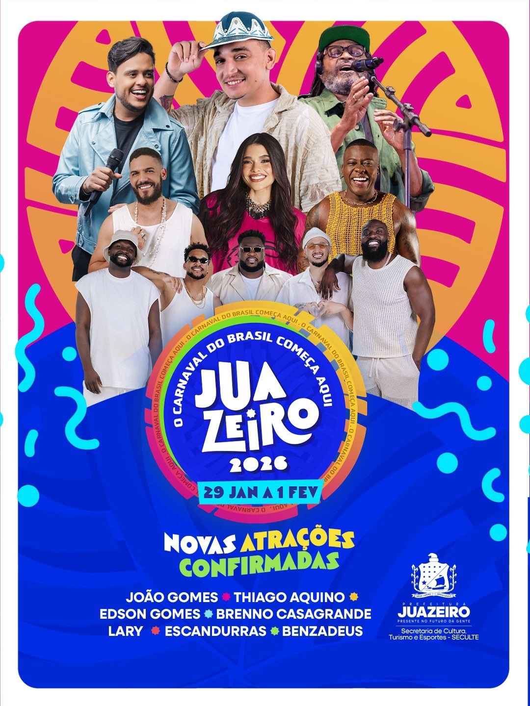 Prefeitura de Juazeiro anuncia novas atrações do Carnaval 2026 durante baile de carnaval