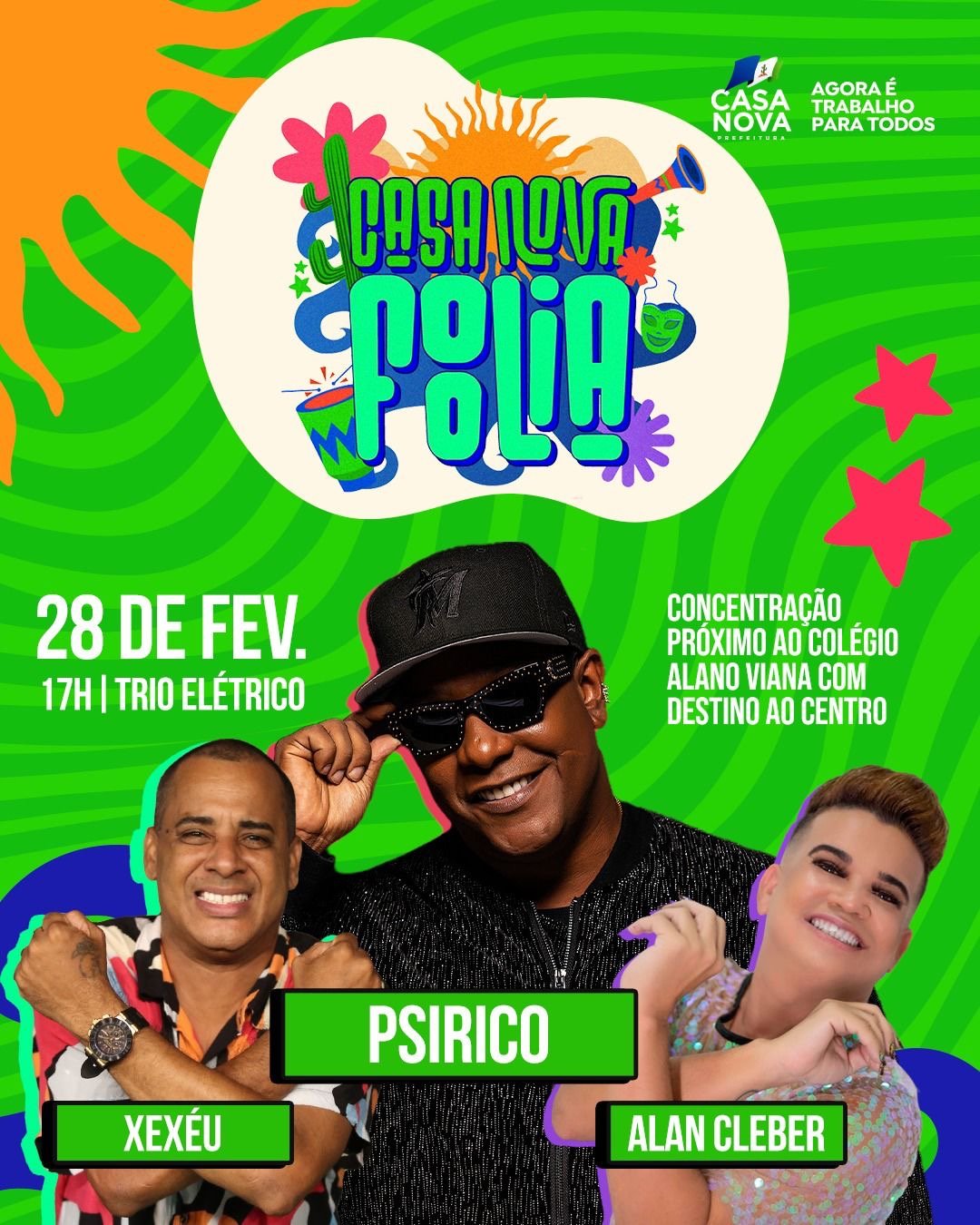 Psirico comanda a festa: Gestão Anisio Viana inova e realiza carnaval este fim de semana em Casa Nova