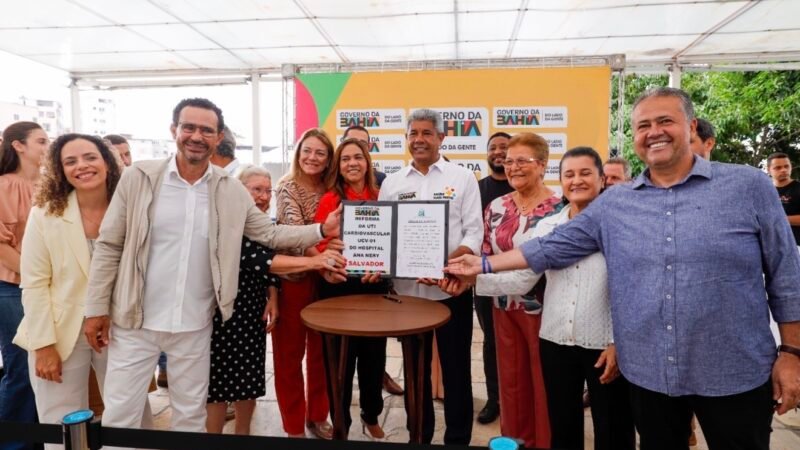 Governo do Estado entrega UTI Cardiovascular do Hospital Ana Nery e autoriza reforma de 10 leitos