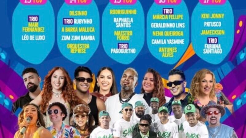 Prefeitura de Salgueiro divulga programação completa do Carnaval 2026