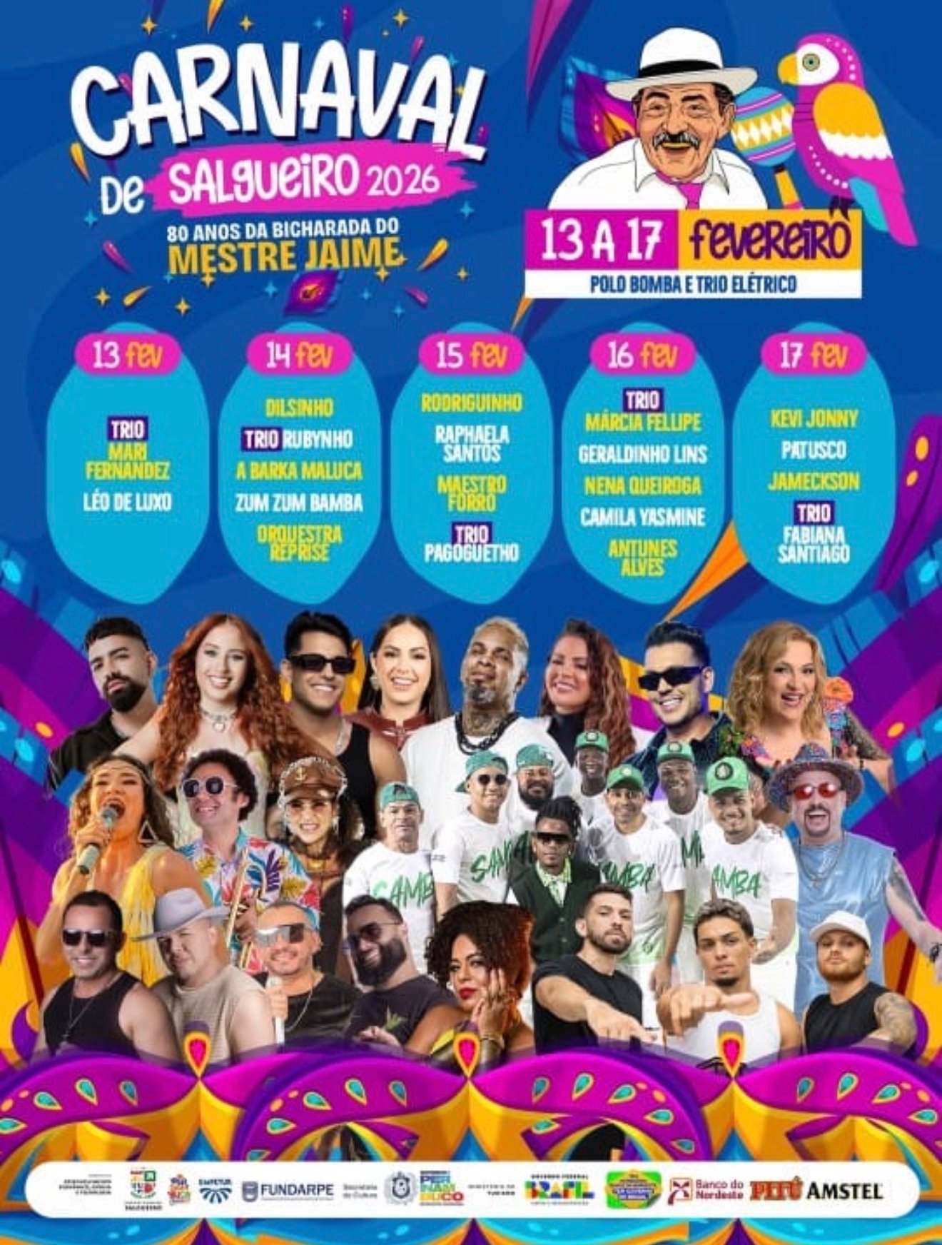 Prefeitura de Salgueiro divulga programação completa do Carnaval 2026