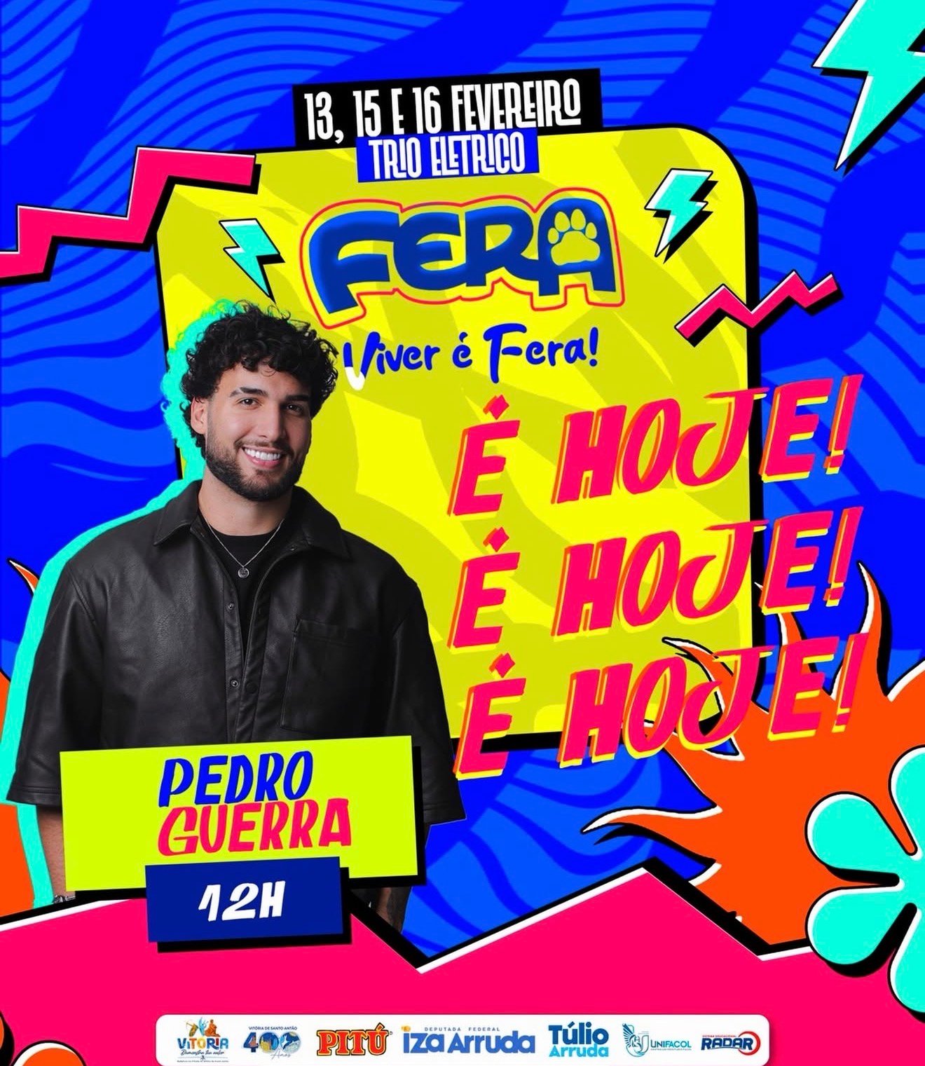 Pedro Guerra comanda trio elétrico do GERA e promete agitar multidão em Vitória de Santo Antão