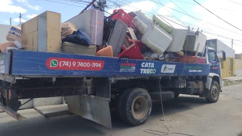 Cata Treco registra 245 solicitações e recolhe 266 materiais em janeiro em Juazeiro; saiba como solicitar o serviço