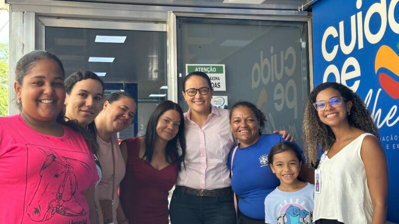 Prefeita Pollyanna Abreu e governadora Raquel Lyra fortalecem parceria pela saúde da mulher com ação “Cuida PE Mulher” em Sertânia