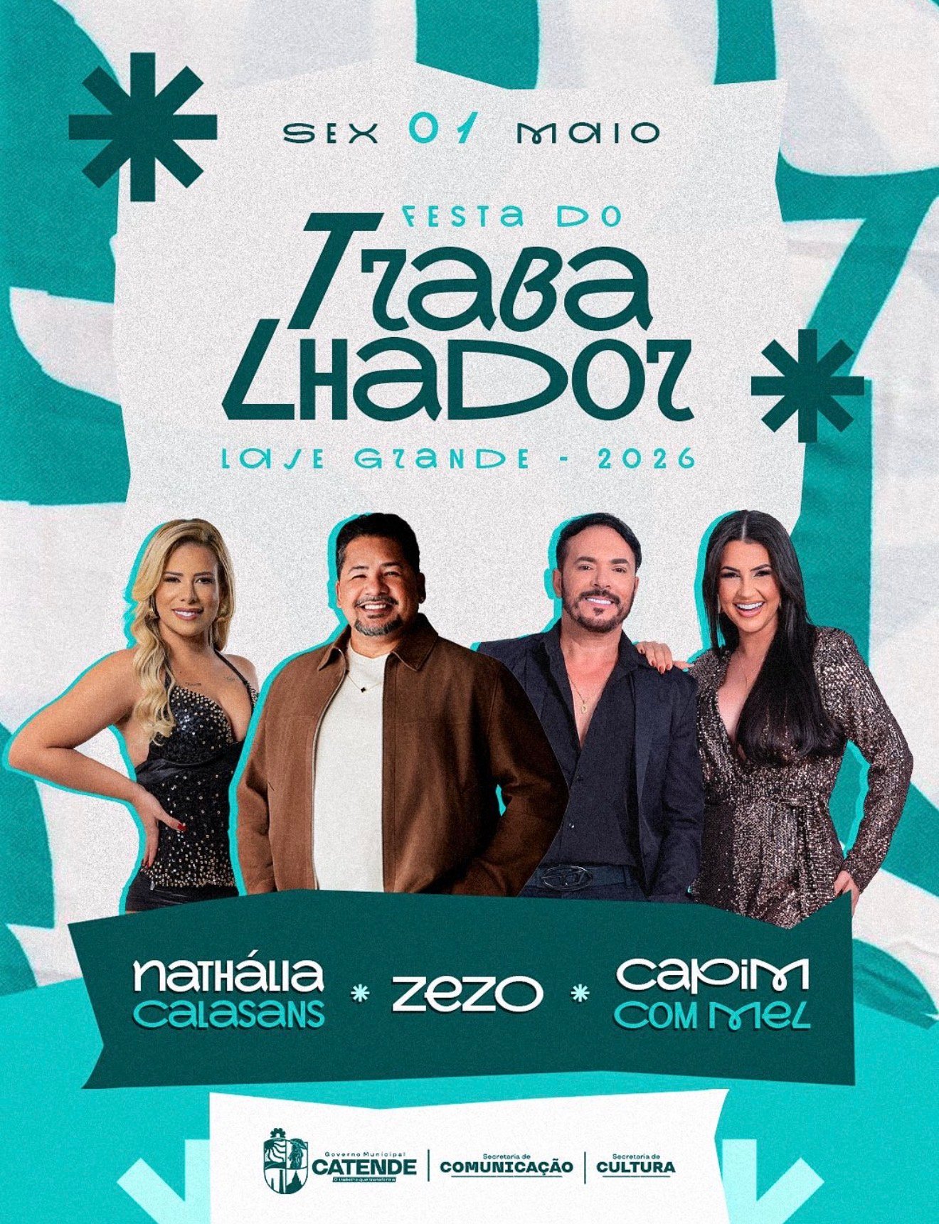 Prefeita Dona Graça anuncia Festa do Trabalhador 2026 em Laje Grande com grandes atrações