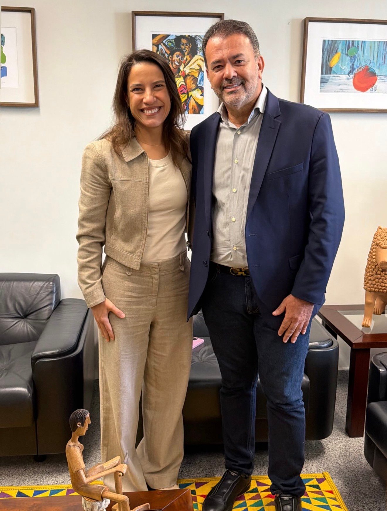 Ricardo Silva se encontra com Raquel Lyra em Brasília e reafirma apoio à governadora de Pernambuco