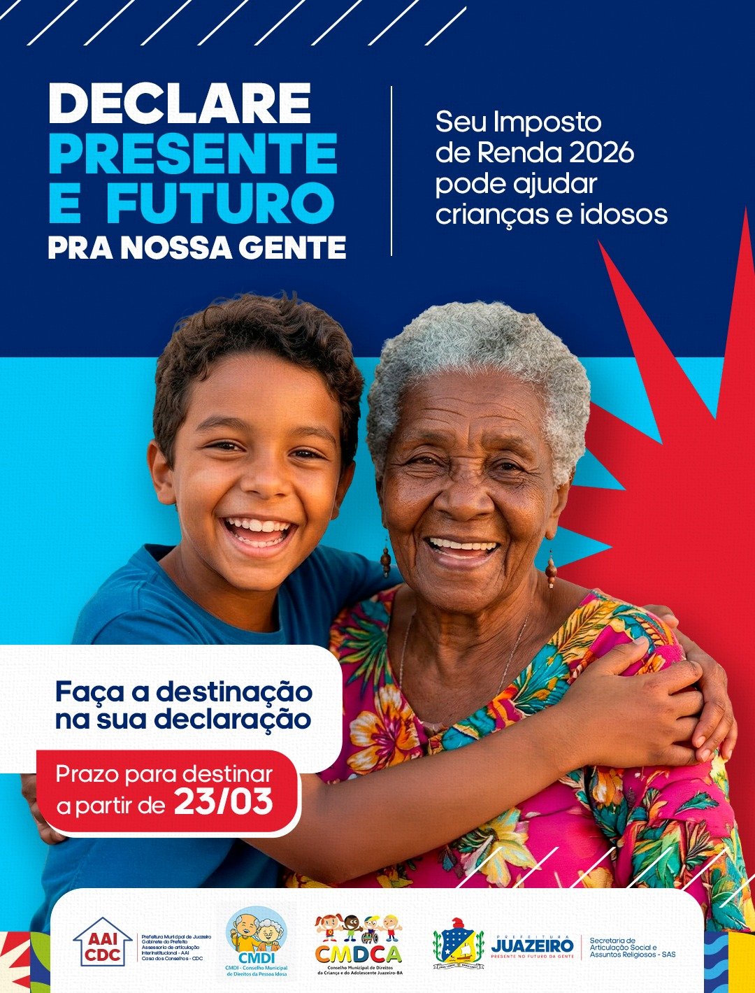 Contribuintes podem destinar parte do Imposto de Renda para fundos da infância e do idoso em Juazeiro