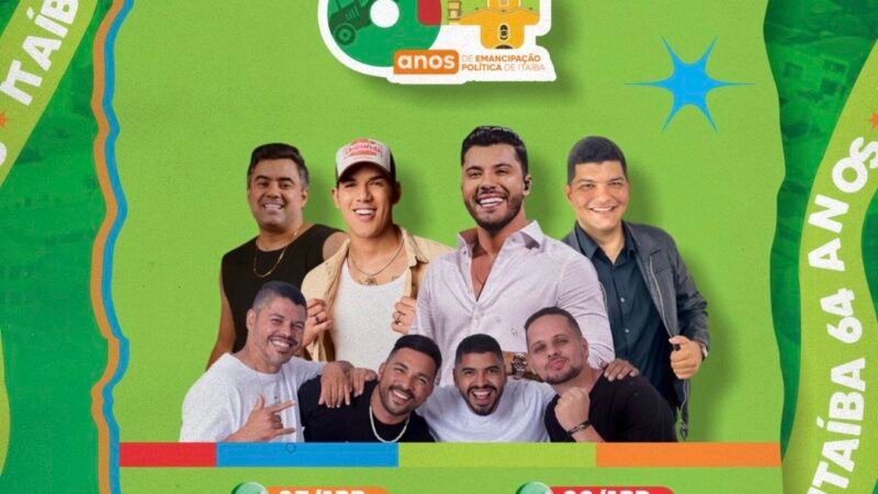 Itaíba celebra 64 anos de emancipação política com grande festa e atrações nacionais
